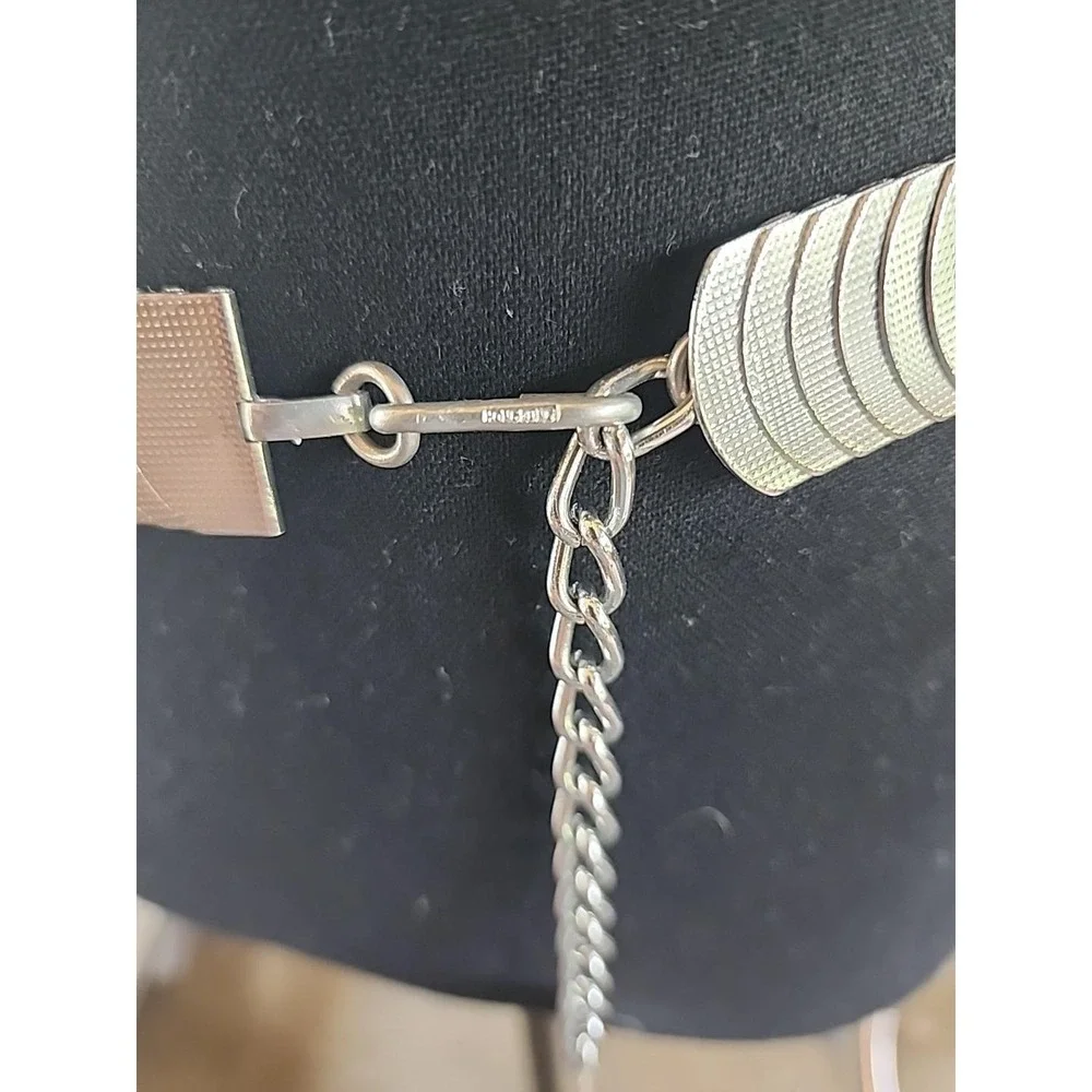 Vintage 1980's Silver‎ Metal Belt Adjustable 30-36